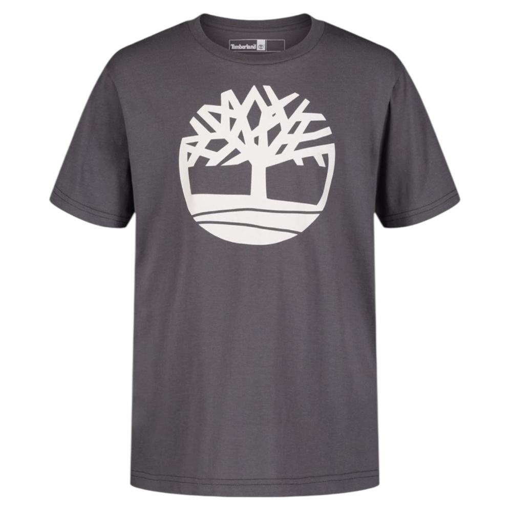 Timberland Boys' Grey and White Tree Logo Shirt